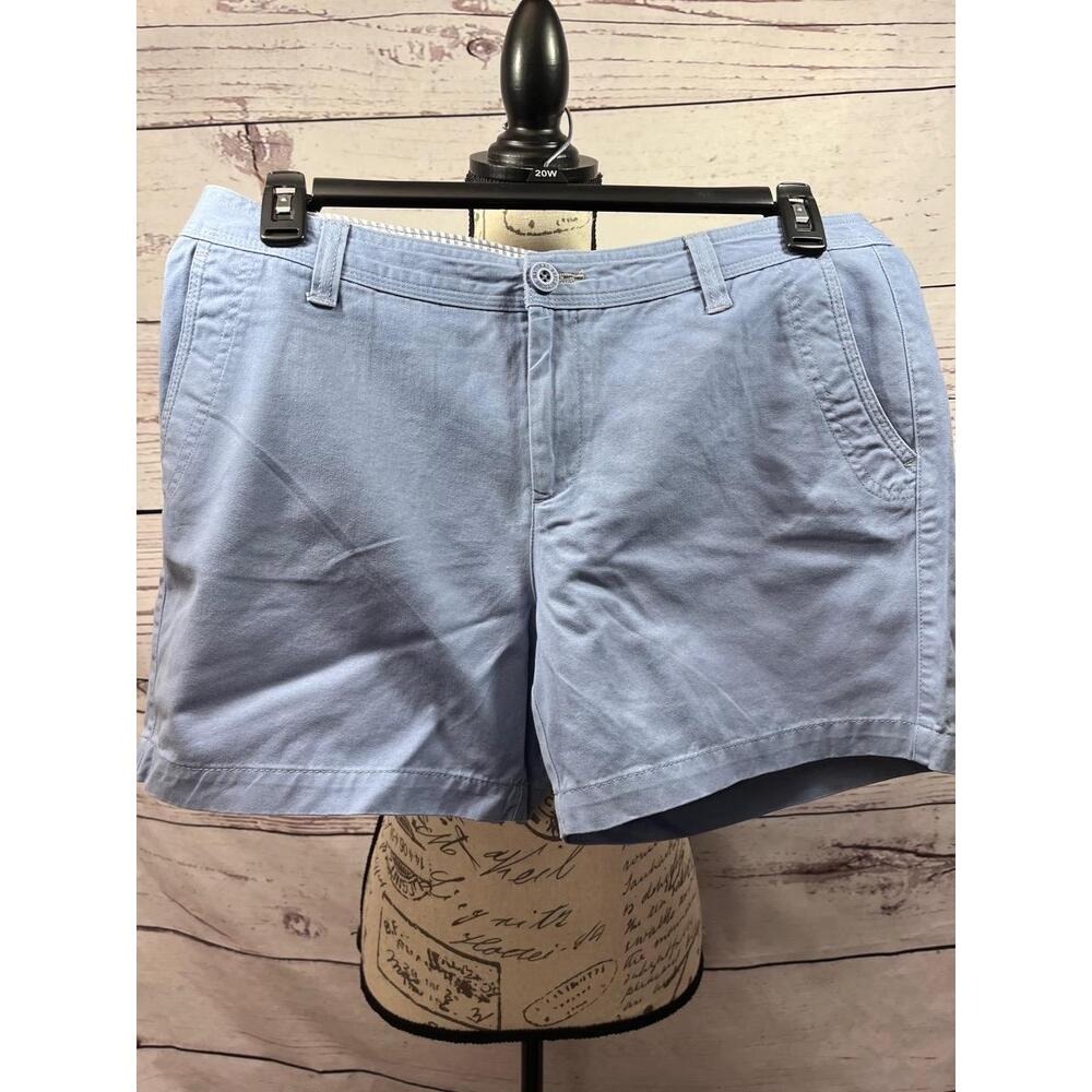 NWT‎ Naturals Reflection Blue Size 14 Shorts Plaid Waist Cotton Casual